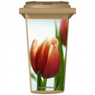 Tulips Wheelie Bin Sticker Panel